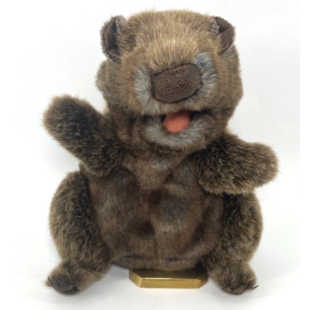 Folkmanis Puppet Groundhog Retired Hand Plush Full Body Toy Realistic 13"
